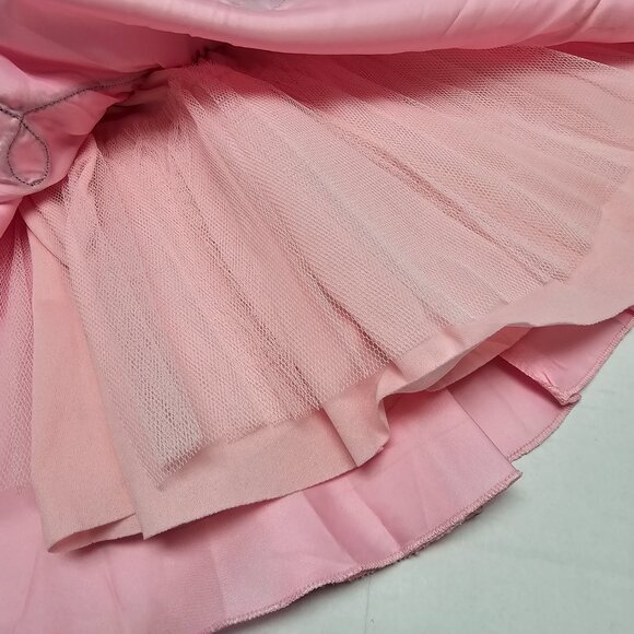 New 50s Girls Kid Child Pink Black Stripped Poodle Dog Dress Costume S Small 4 - Picture 5 of 15